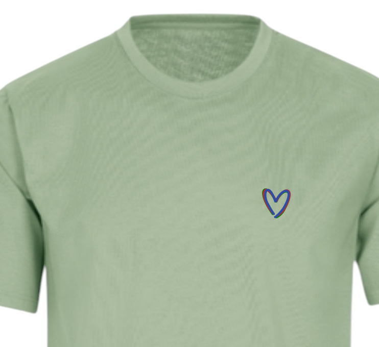 Heart T-Shirt Basic - Light Green