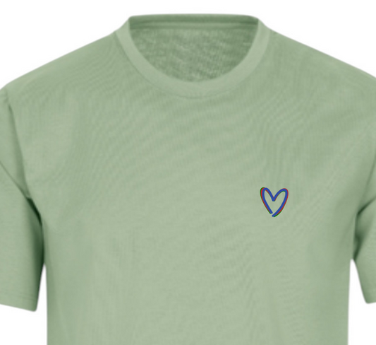 Heart T-Shirt Basic - Light Green