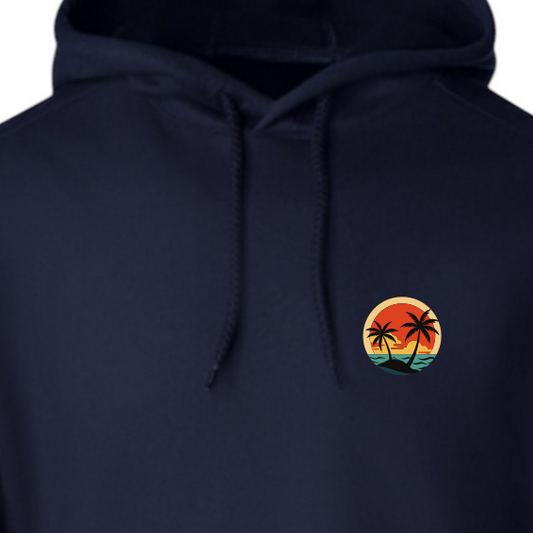 Sunset Glow Hoodie - Navy Blue