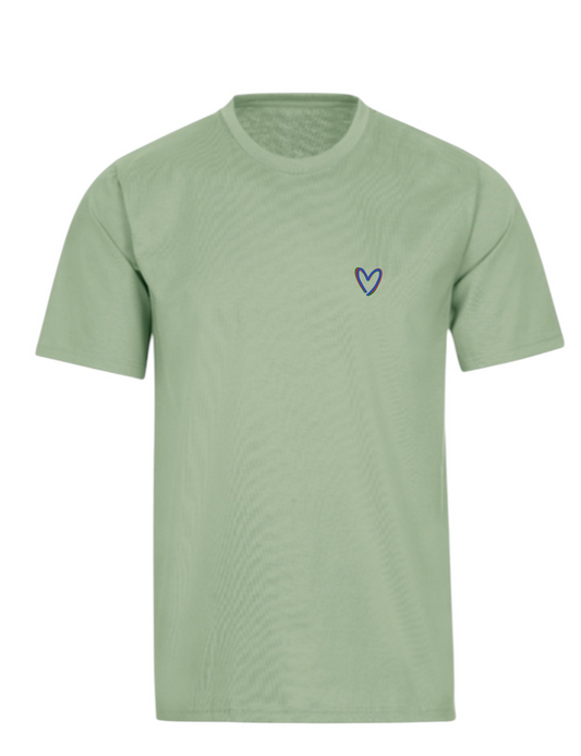 Heart T-Shirt Basic - Light Green