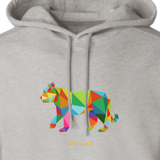 Pattern Bear Hoodie - Grau