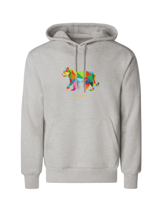 Pattern Bear Hoodie - Grau