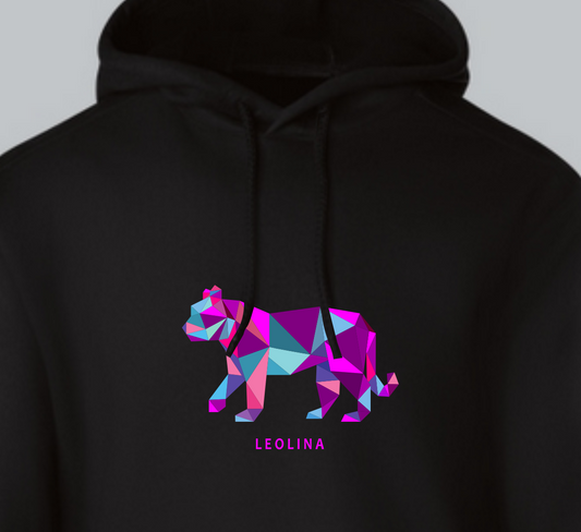 Purple Pattern Bear Hoodie
